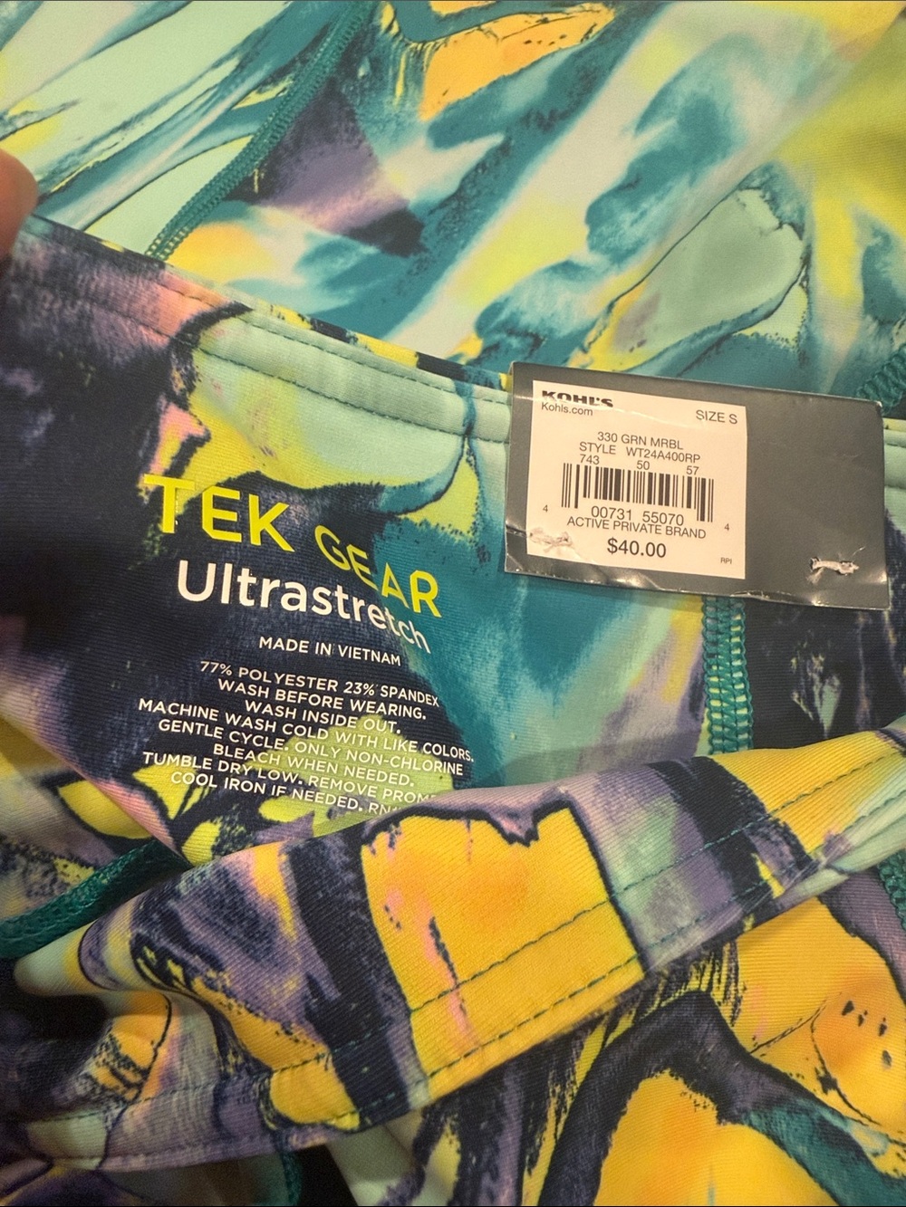 Tek Gear Capri High Rise Ultrastretch, Wicking, Compression Leggings NWT Size S - Picture 6 of 8